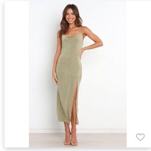 Petal and Pup Diani Midi Dress in Olive